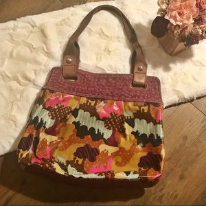 Fossil Key-per Coated canvas Tree Print Tote